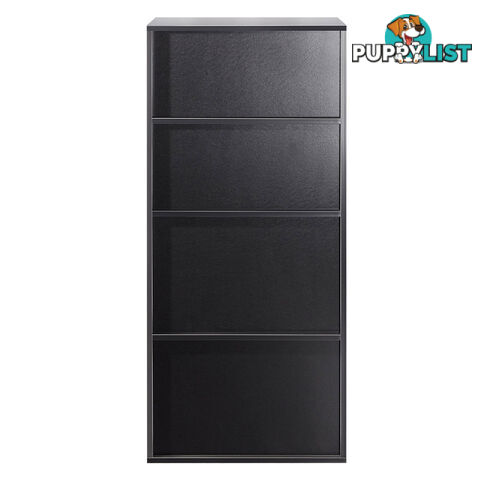 6 Storage Shelf Office Computer Desk Black