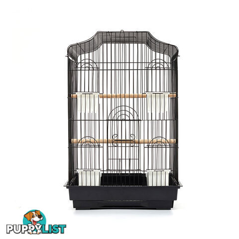 68cm Medium Bird Cage Parrot Budgie Canary Pet Carry Wrough Iron Aviary Black