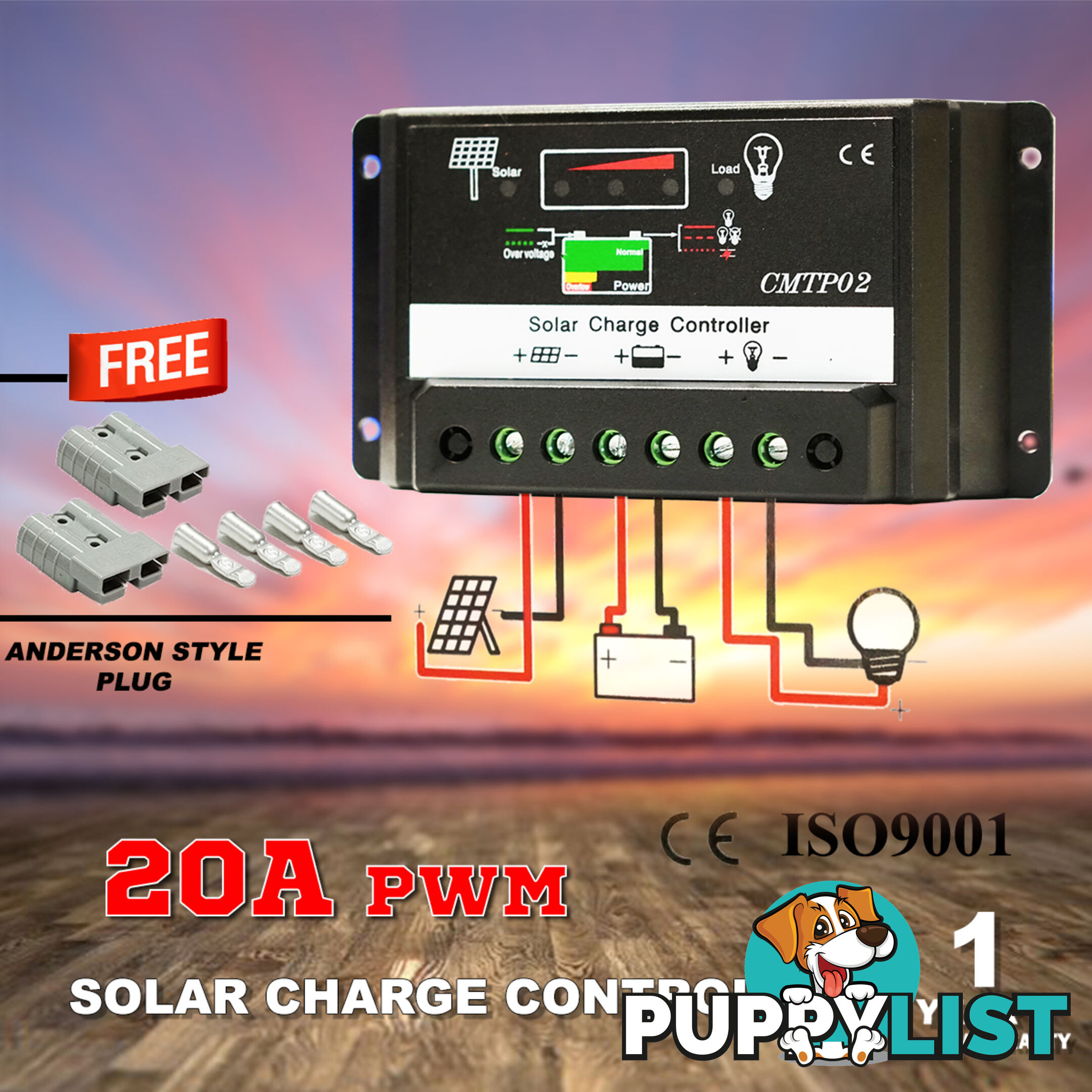 20A 12V-24V PWM Solar Panel Regulator Charge Controller MPPT 10A 30A