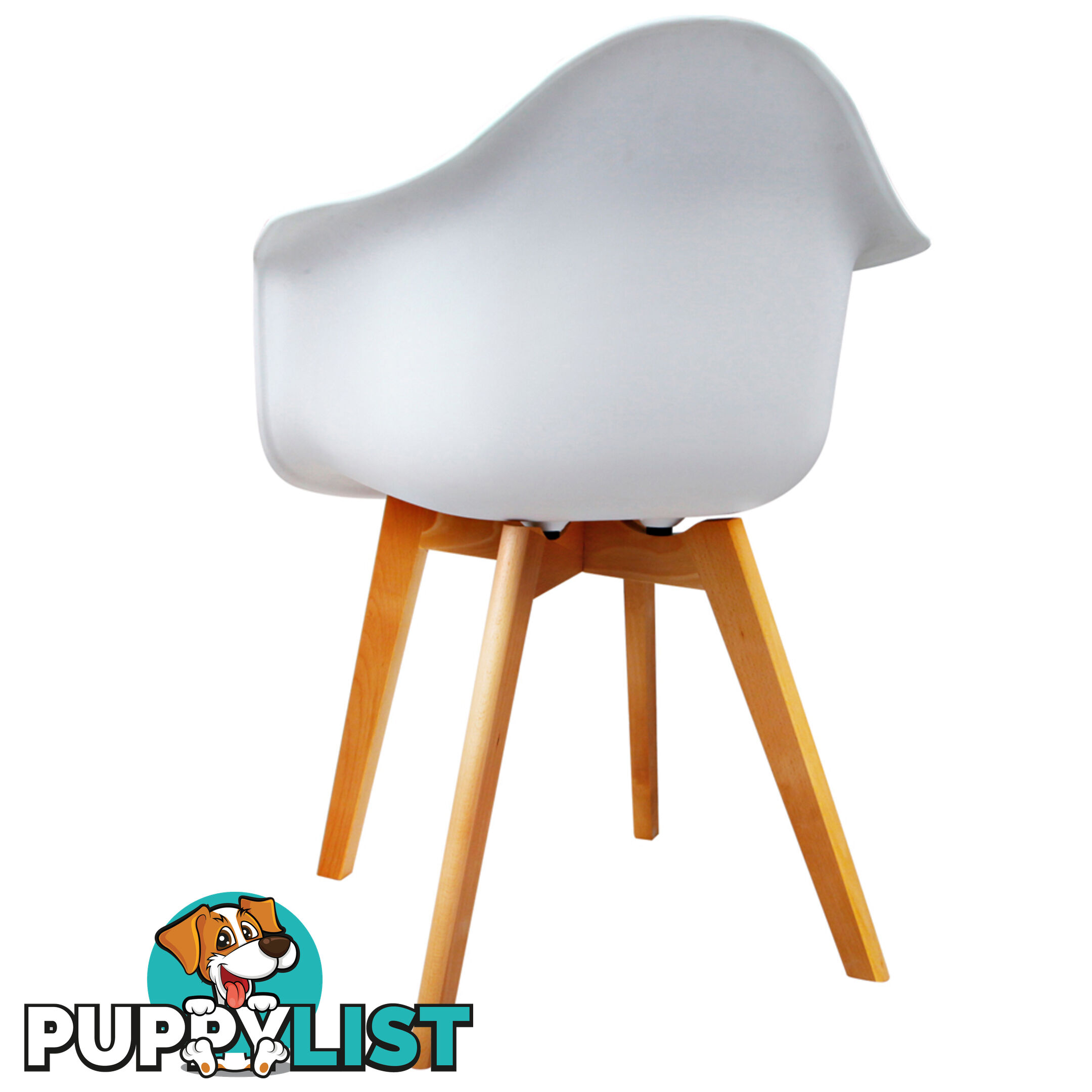 Set of 2 Replica Eames Armchairs White