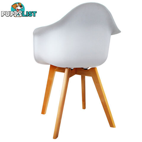 Set of 2 Replica Eames Armchairs White