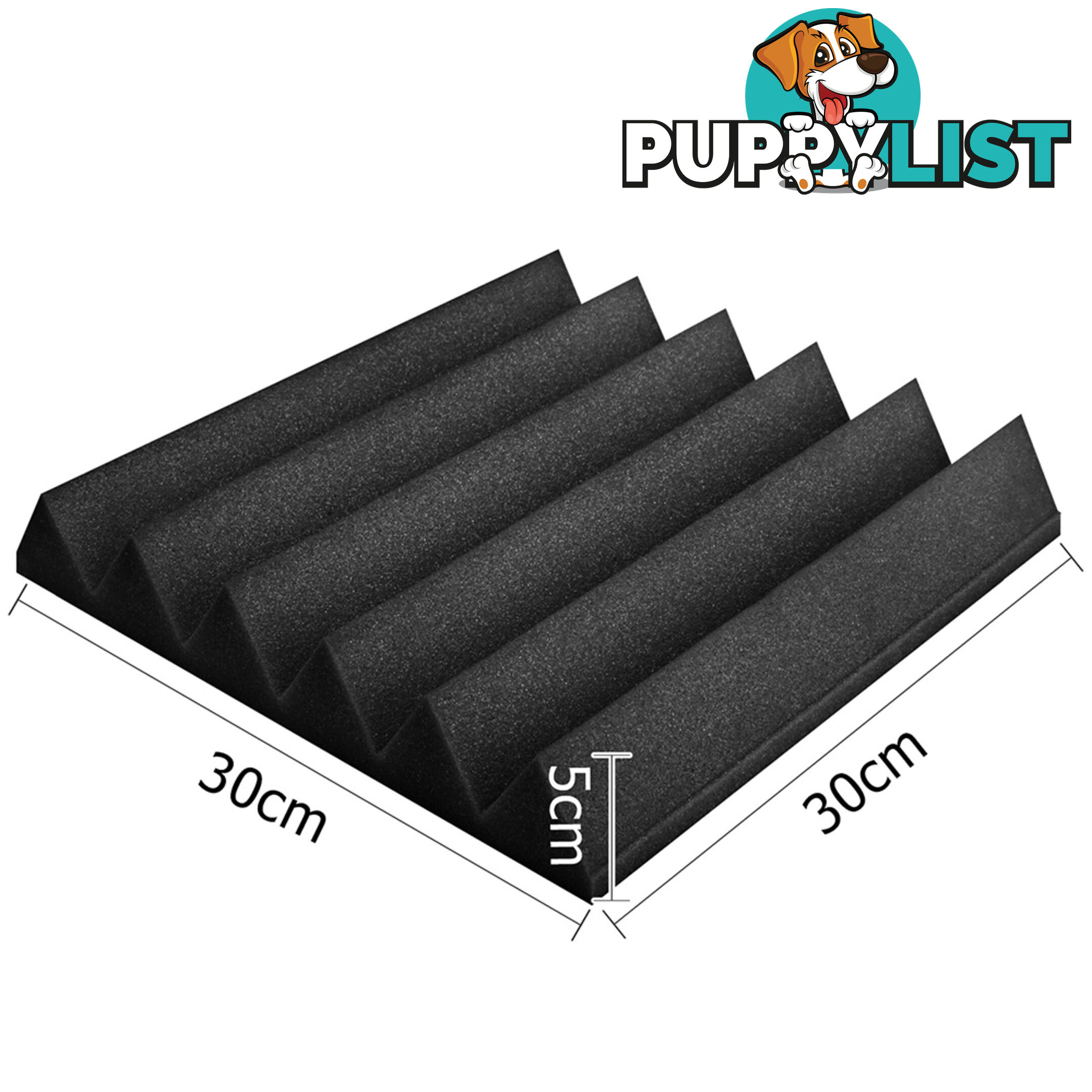 40 x Soundproof Foam Acoustic Foam Panel Sound Absorption Proofing Wedge 30x30cm