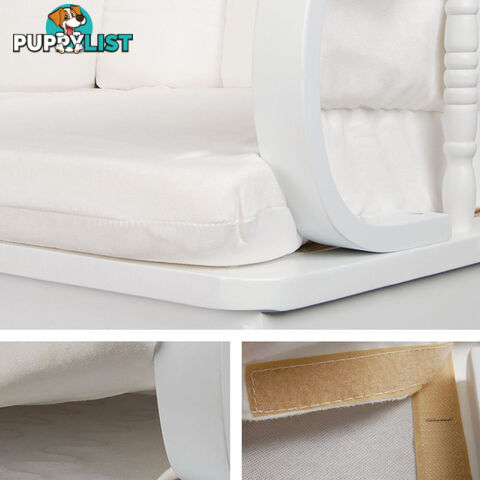 Comfort Baby Breast Feeding Rocking Sliding Glider Nursing Chair Ottoman White