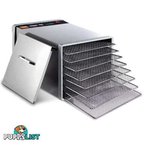 8 Trays Commercial Food Dehydrator Stainless Steel Jerky Dry Fruit Maker LED