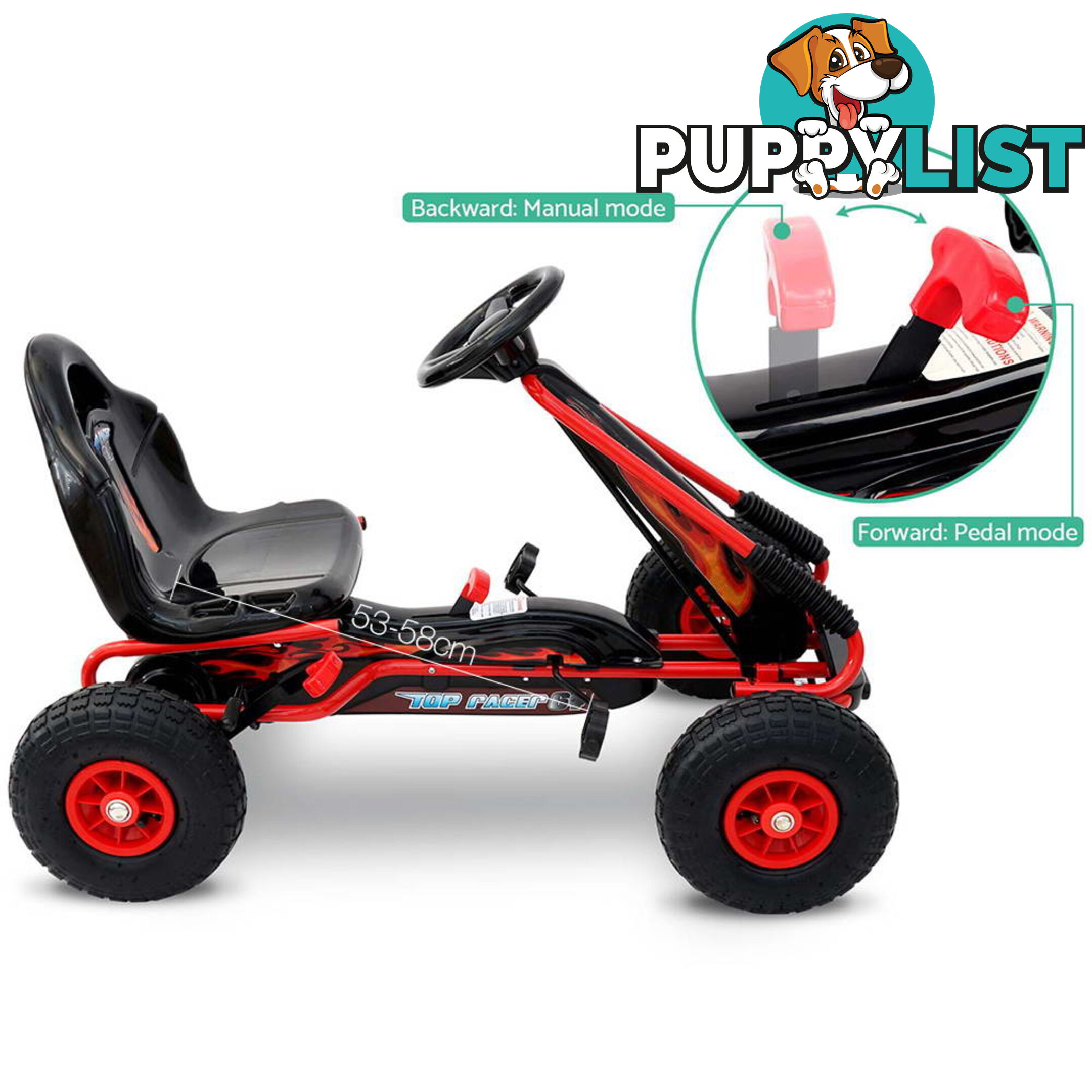 Kids Pedal Go Kart - Red