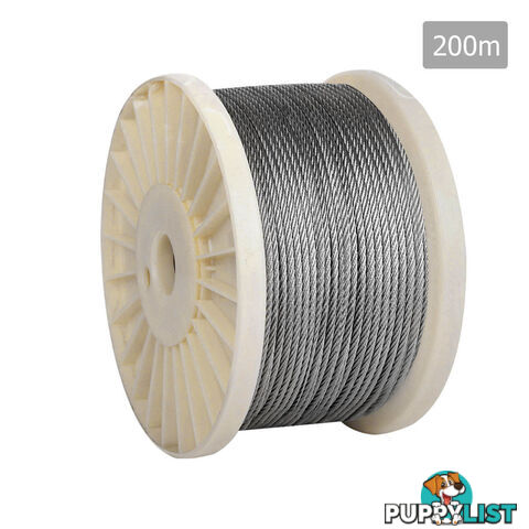 316 Marine Stainless Steel Wire Rope 7x7 Balustrade Decking Fence Cable 200M