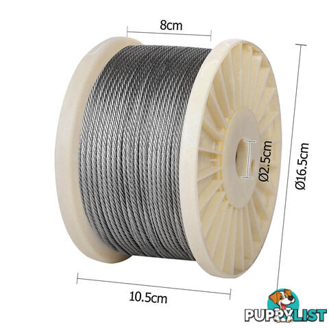 316 Marine Stainless Steel Wire Rope 7x7 Balustrade Decking Fence Cable 200M