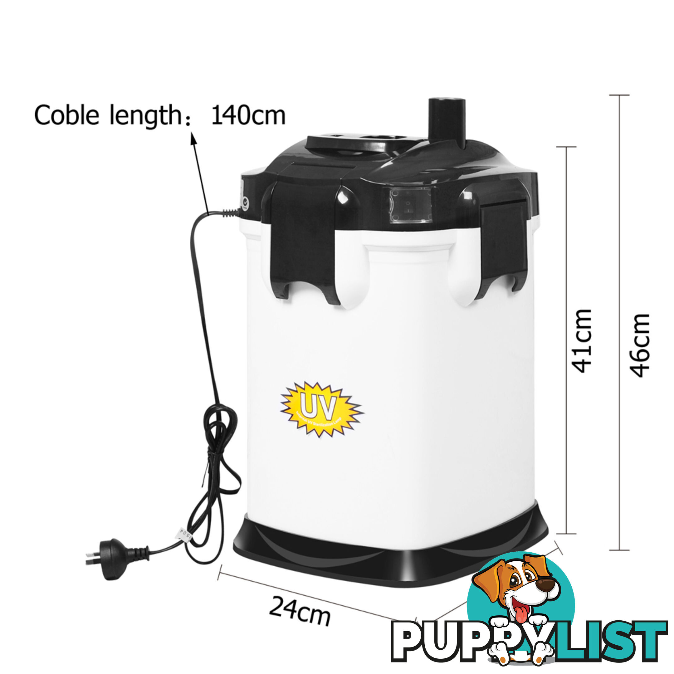 Aquarium Fish Tank External Canister Filter 2200LPH White