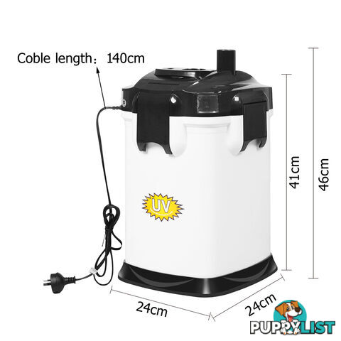 Aquarium Fish Tank External Canister Filter 2200LPH White