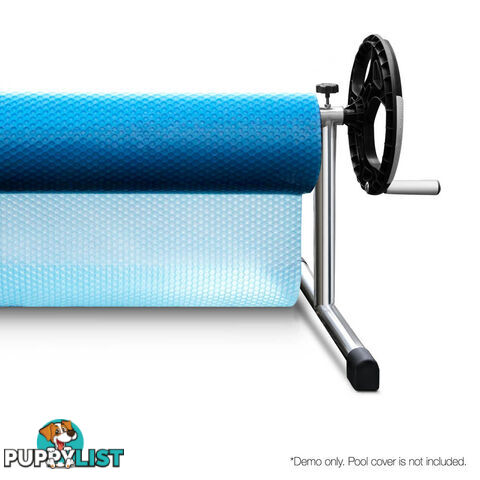 Adjustable Solar Swimming Pool Cover Roller Blanket Reel Non Slip Spin Wheel