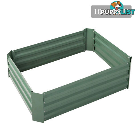 Galvanised Raised Garden Bed 100 x 80cm Green