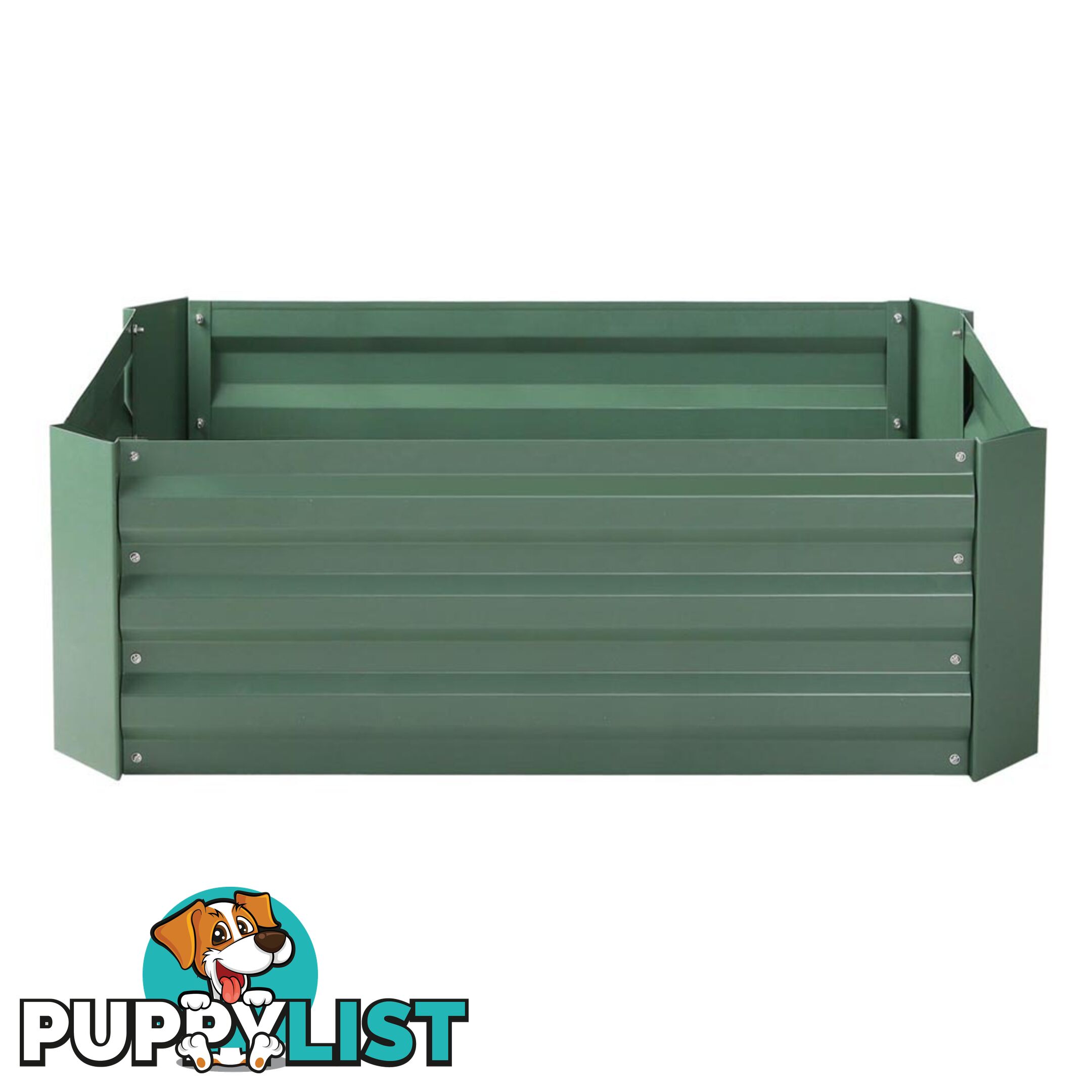 Galvanised Raised Garden Bed 100 x 80cm Green