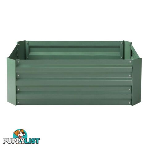 Galvanised Raised Garden Bed 100 x 80cm Green