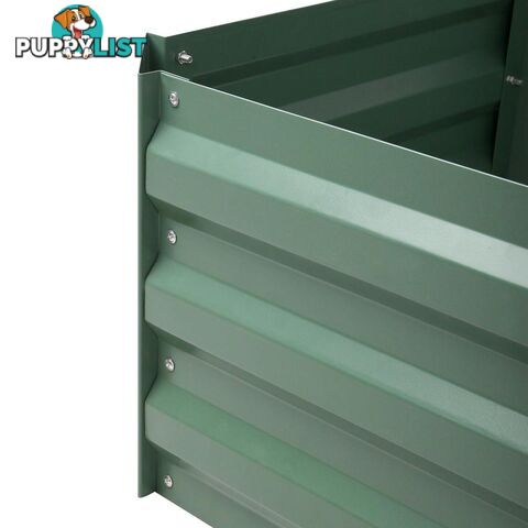 Galvanised Raised Garden Bed 100 x 80cm Green