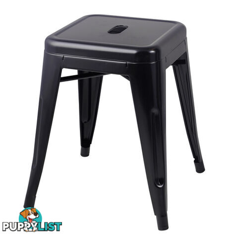 Set of 4 Replica Tolix Kitchen Bar Stool 46cm Black