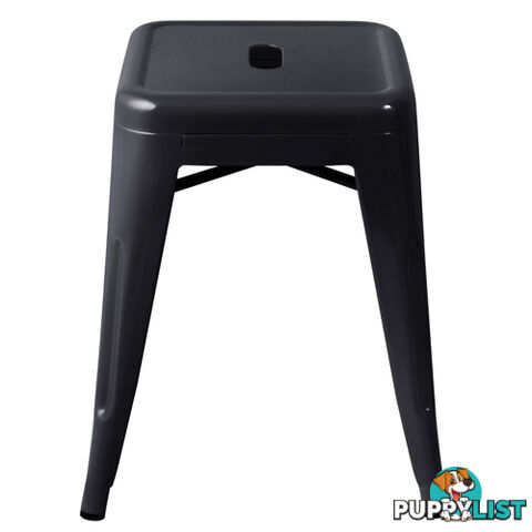 Set of 4 Replica Tolix Kitchen Bar Stool 46cm Black