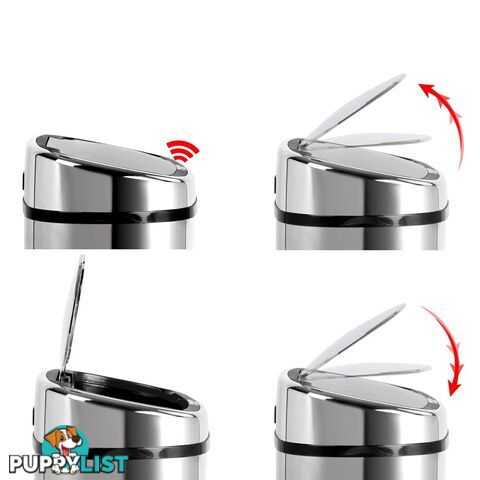 58L Motion Sensor Stainless Steel Rubbish Bin Automatic Kitchen Waste Trash Can