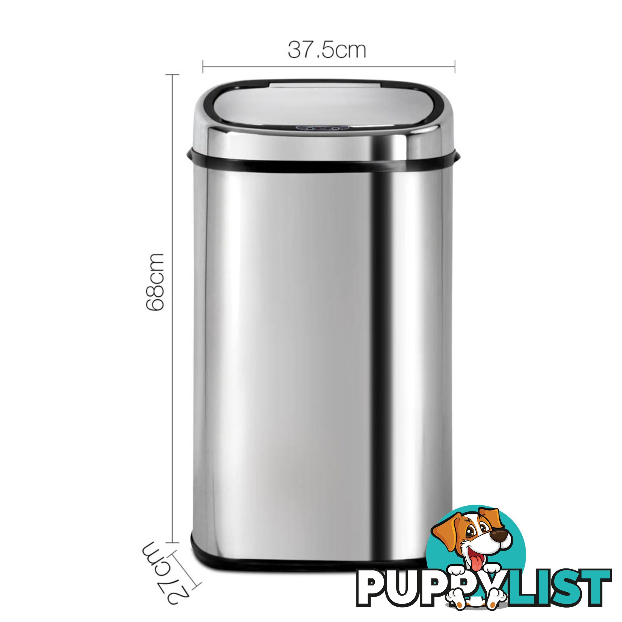 58L Motion Sensor Stainless Steel Rubbish Bin Automatic Kitchen Waste Trash Can