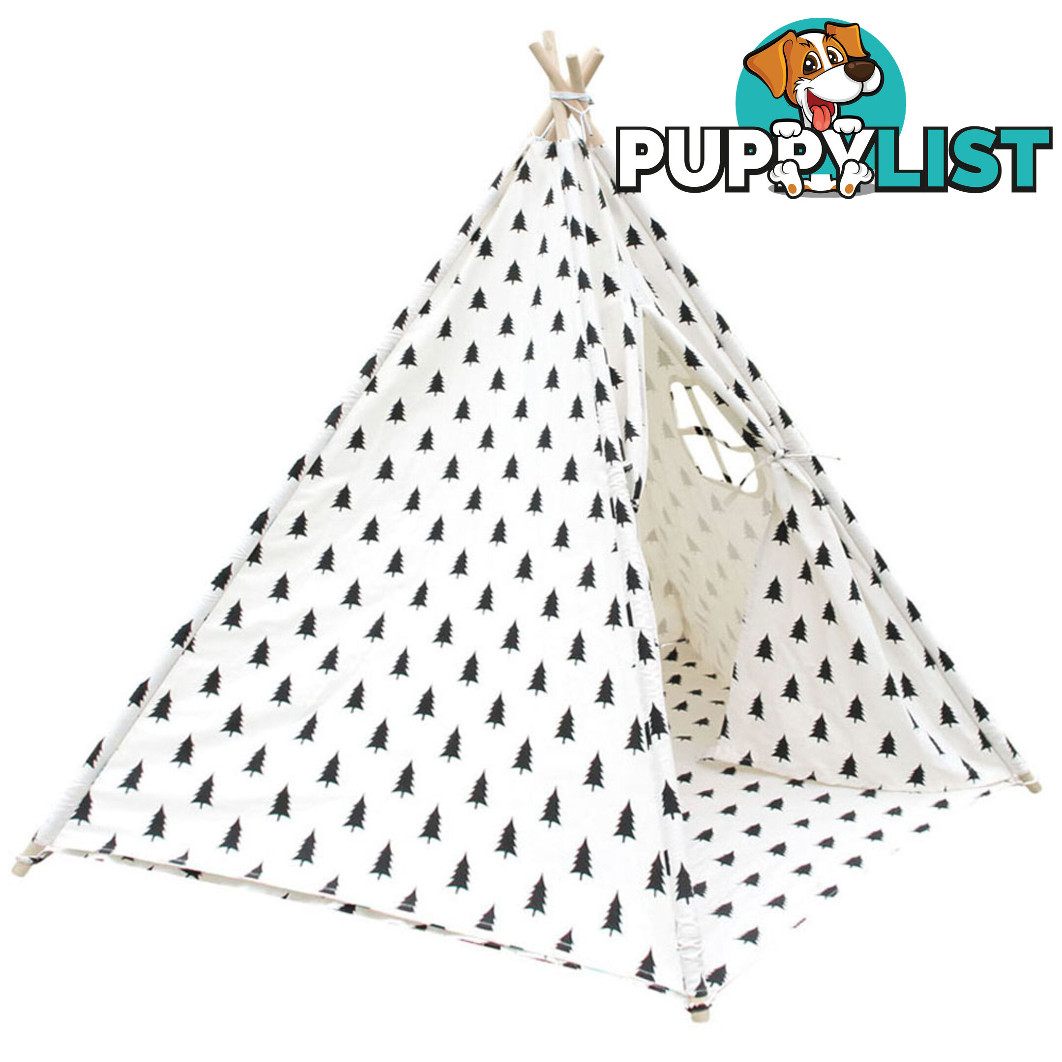 Children Play Tent Kids Teepee Pretend Playhouse Outdoor Indoor Tipi Black White