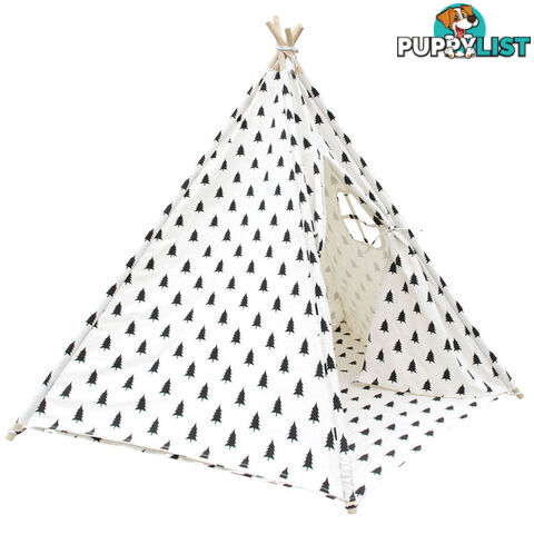 Children Play Tent Kids Teepee Pretend Playhouse Outdoor Indoor Tipi Black White