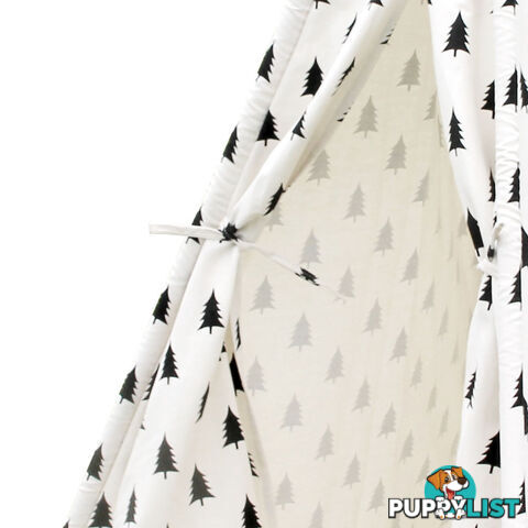 Children Play Tent Kids Teepee Pretend Playhouse Outdoor Indoor Tipi Black White