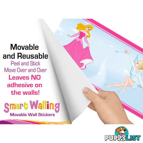 Girls Princess Wall Border Stickers - Totally Movable