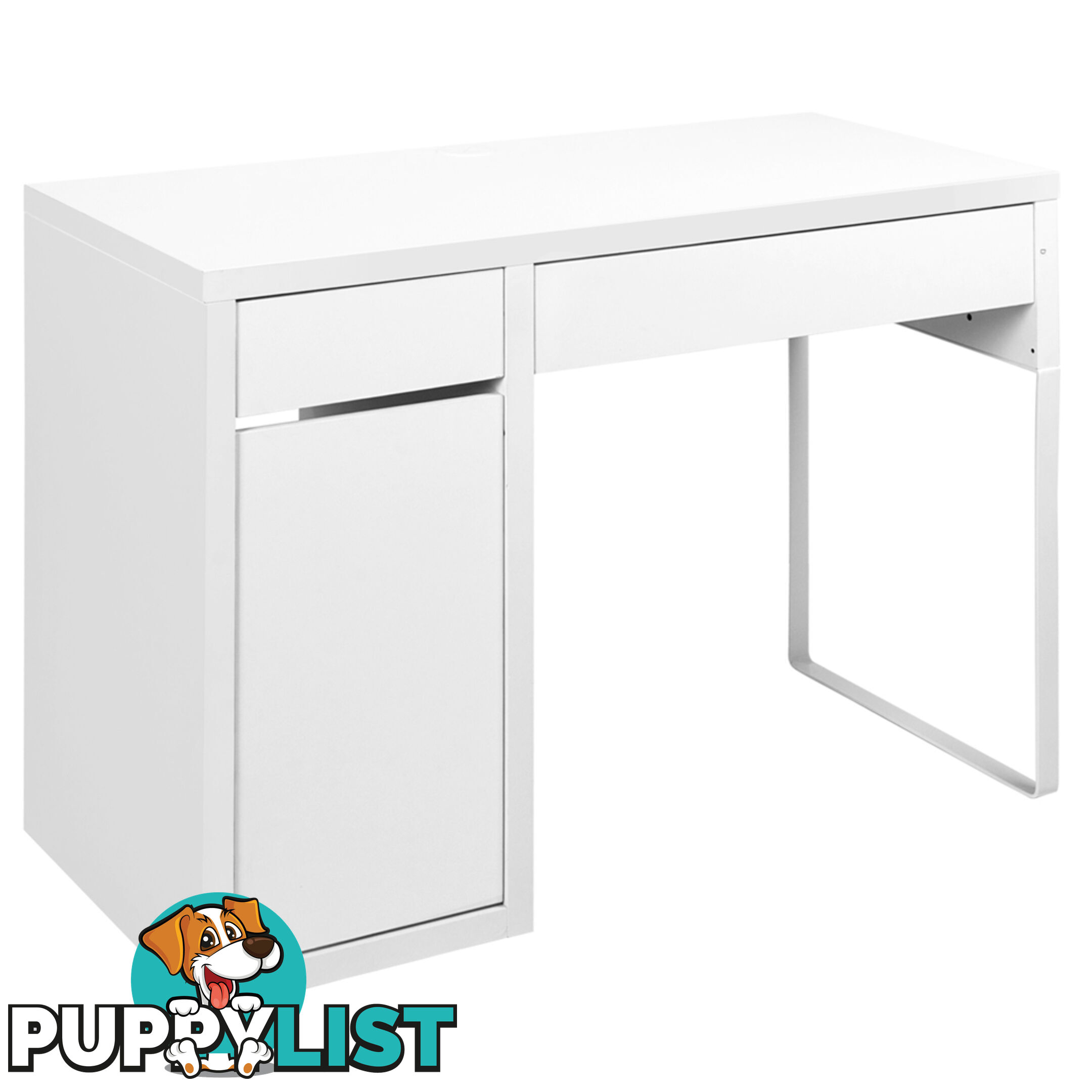 Office Study Computer Desk Cabinet White