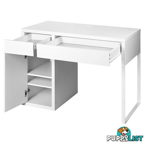 Office Study Computer Desk Cabinet White