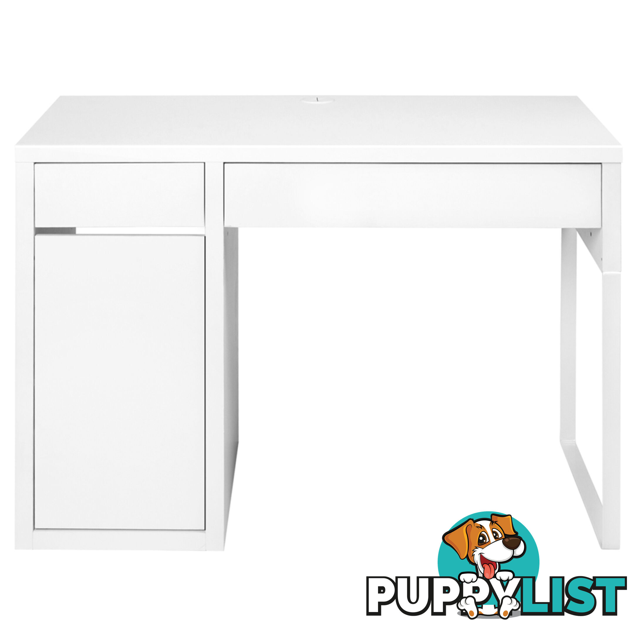 Office Study Computer Desk Cabinet White