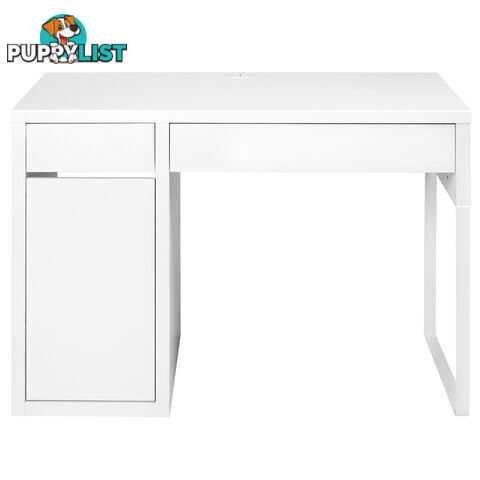 Office Study Computer Desk Cabinet White