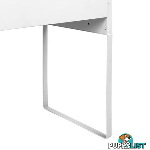 Office Study Computer Desk Cabinet White