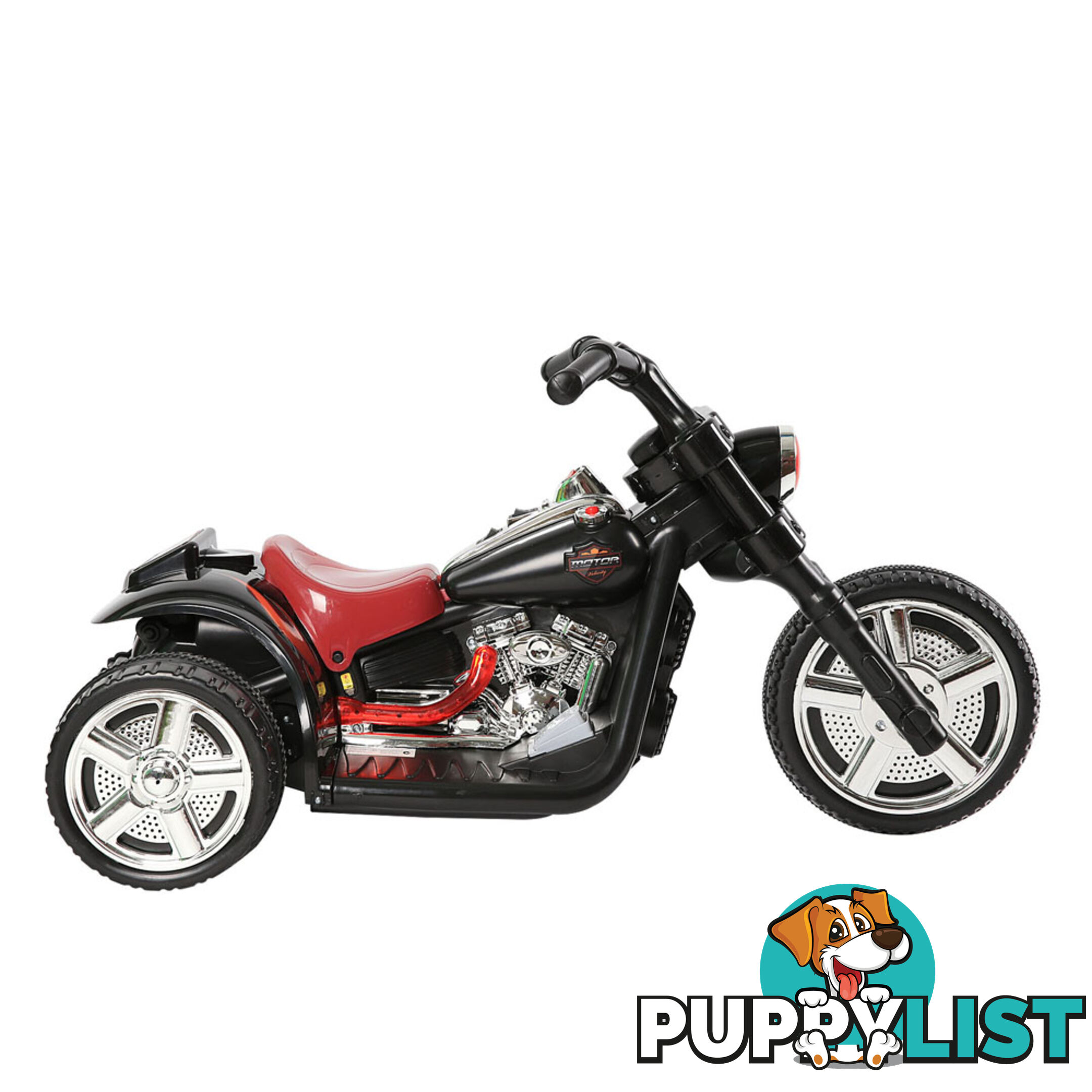 Kids Ride On Motorbike Harley Style Electric Motorcycle Toy Bike Car Black