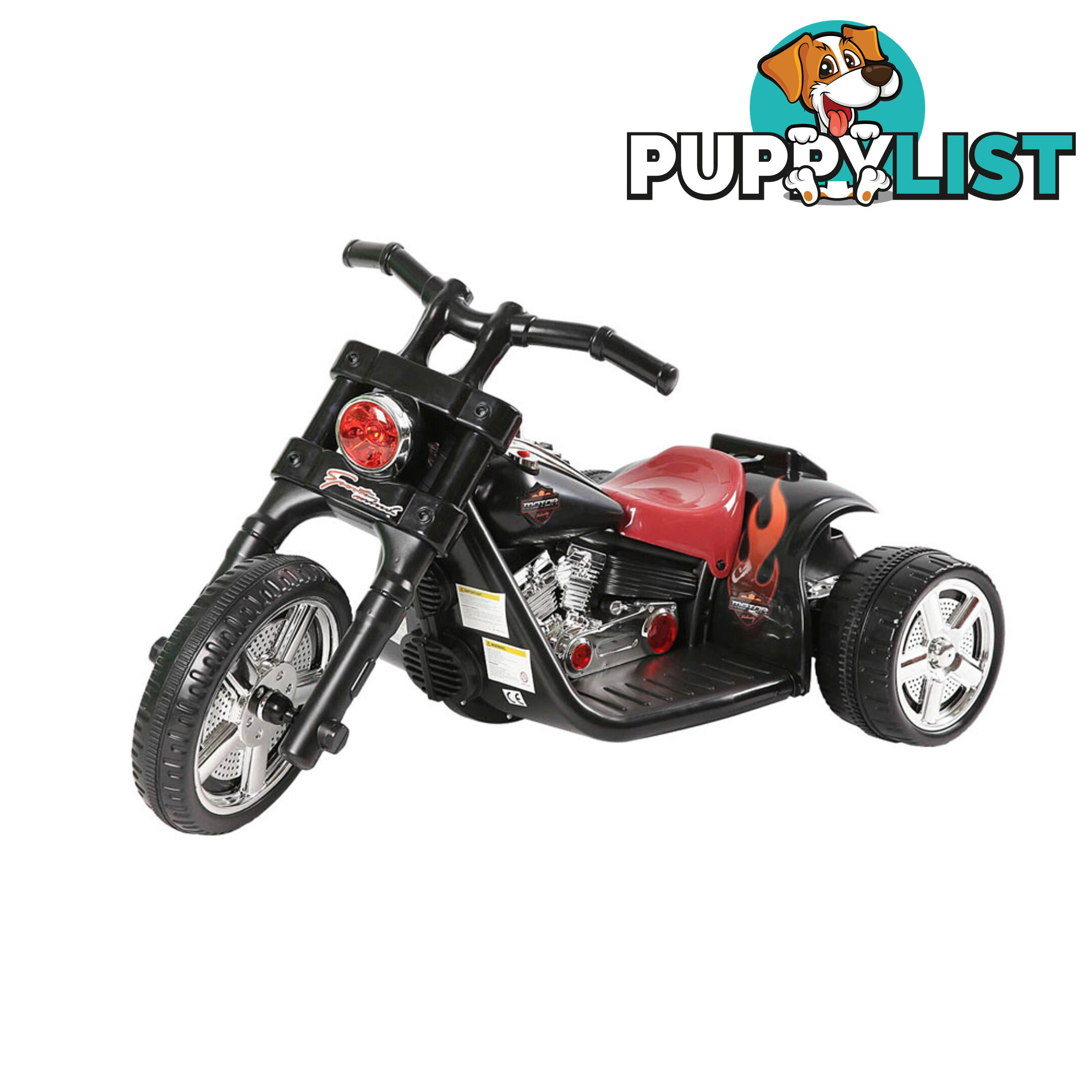 Kids Ride On Motorbike Harley Style Electric Motorcycle Toy Bike Car Black