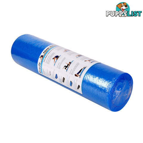 45cm EPE Foam Roller Yoga Gym Pilates Physio Stick Exercise Back Massage Blue