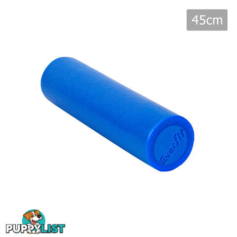 45cm EPE Foam Roller Yoga Gym Pilates Physio Stick Exercise Back Massage Blue