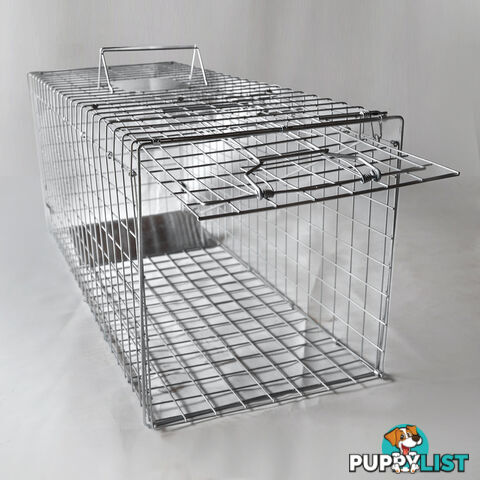 Humane Animal Trap Cage Cat Possum Rabbit Fox Koala Hare Bird Live Catch 94x34CM