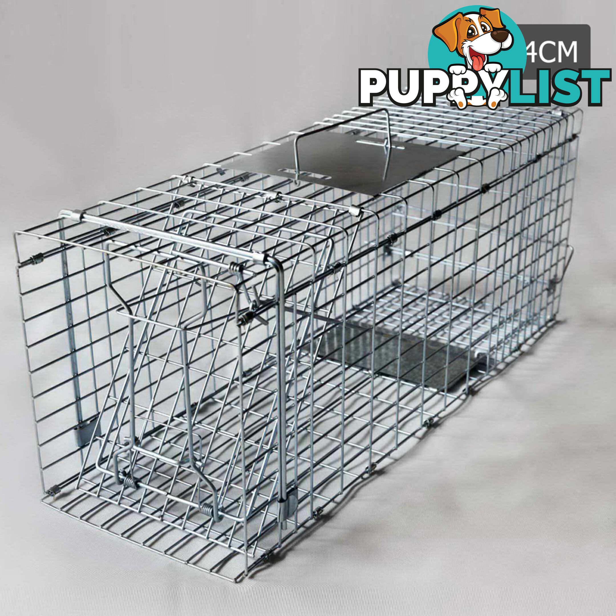 Humane Animal Trap Cage Cat Possum Rabbit Fox Koala Hare Bird Live Catch 94x34CM