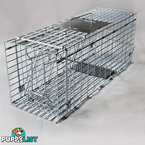 Humane Animal Trap Cage Cat Possum Rabbit Fox Koala Hare Bird Live Catch 94x34CM