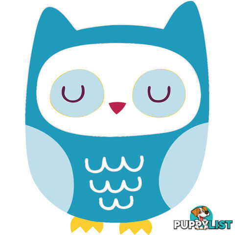 Blue Owl Wall Stickers - Totally Movable and Reusable