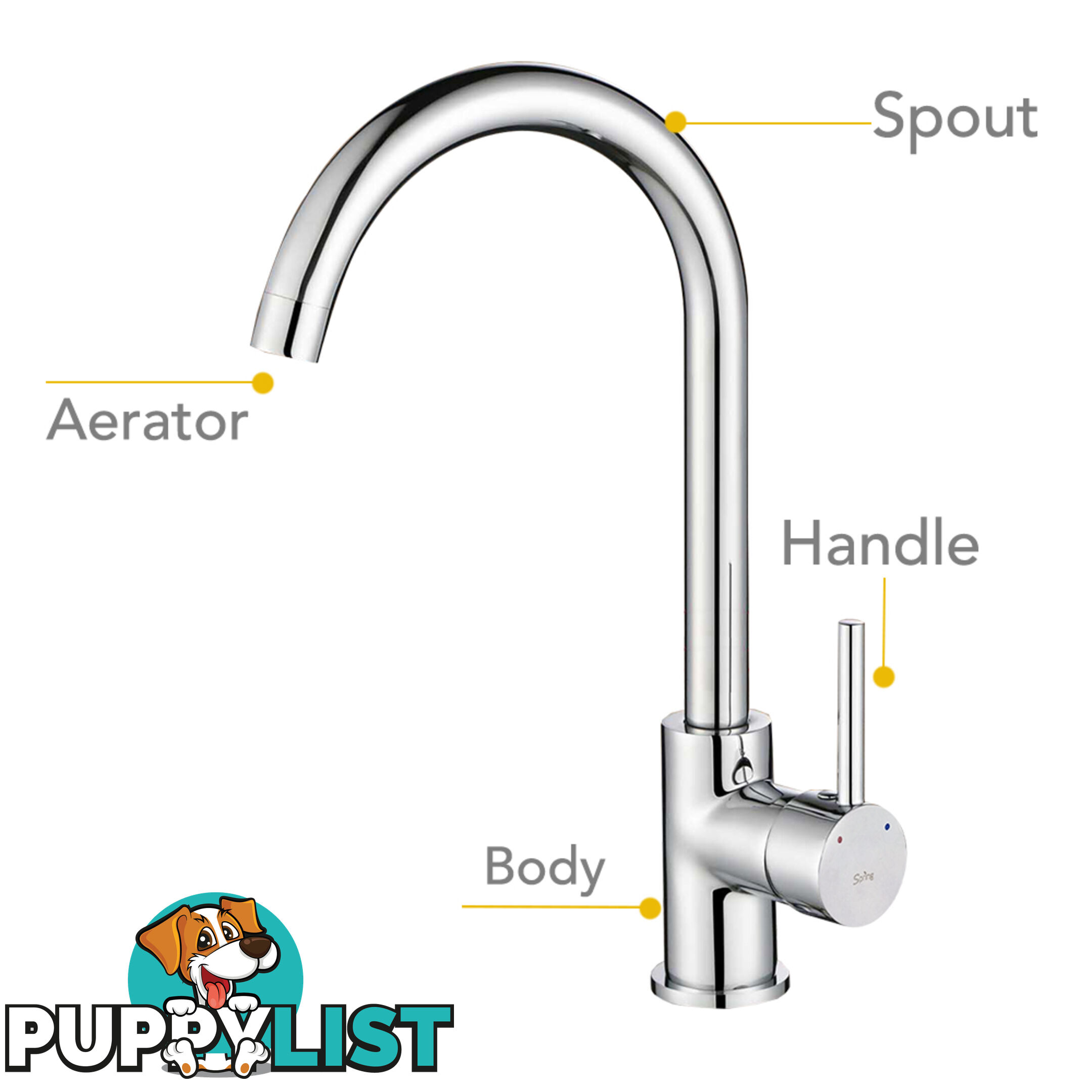 Quality Kitchen Basin Sink Mixer Tap Laundry Gooseneck Faucet Swivel Spout