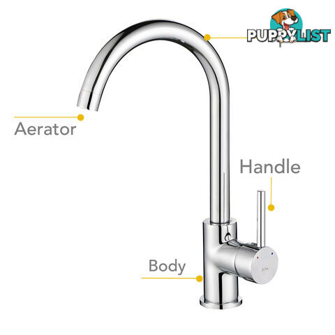 Quality Kitchen Basin Sink Mixer Tap Laundry Gooseneck Faucet Swivel Spout