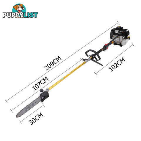 65cc 2 In 1 Petrol Pole Chainsaw Hedge Trimmer Pruner