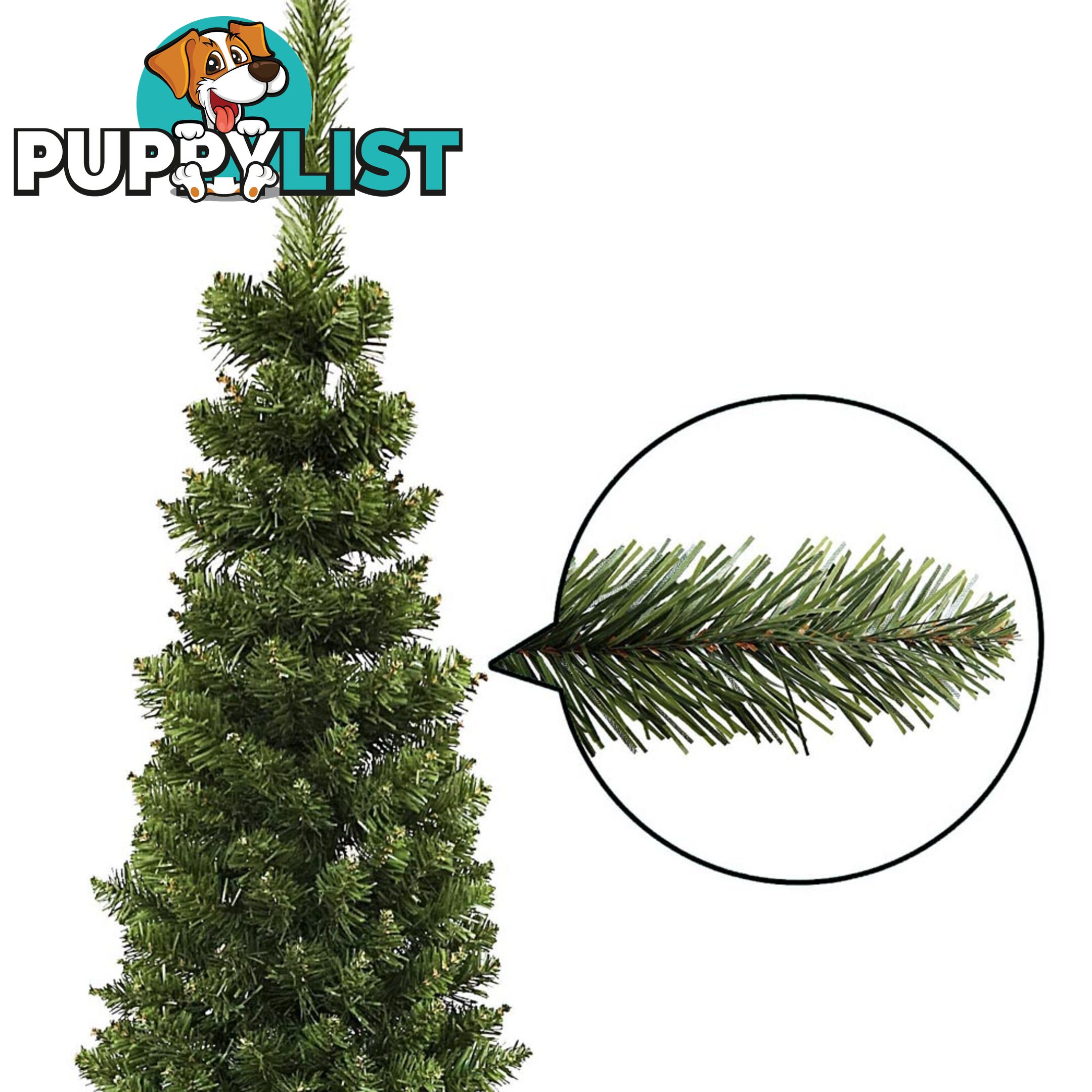 6FT Premium Slim Christmas Tree 180CM Xmas Decorate Steel Base Green