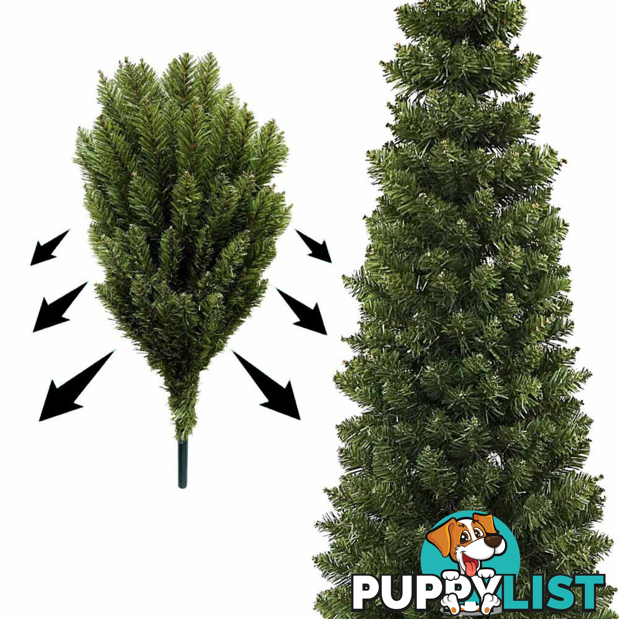 6FT Premium Slim Christmas Tree 180CM Xmas Decorate Steel Base Green