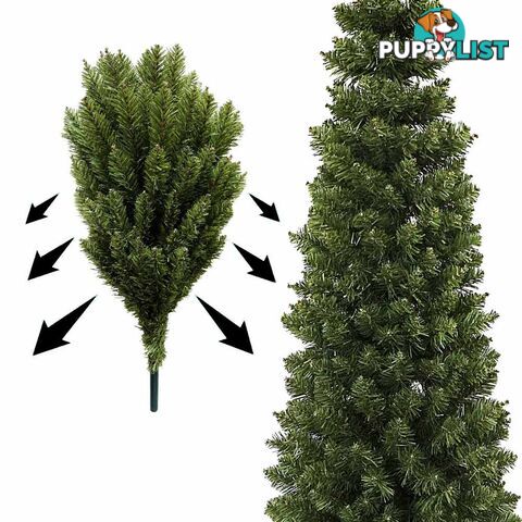 6FT Premium Slim Christmas Tree 180CM Xmas Decorate Steel Base Green