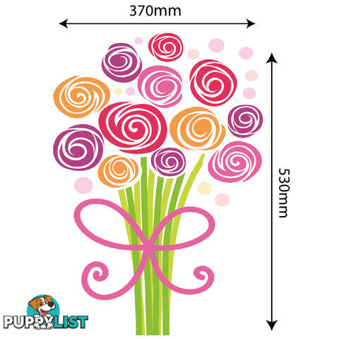 Large Size Bouquet of Flowers Wall Stickers - Totally Movable