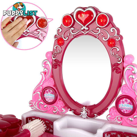 30 Piece Pretend Girls Kids Dressing Table Make Up Beauty Vanity Desk Toy Set