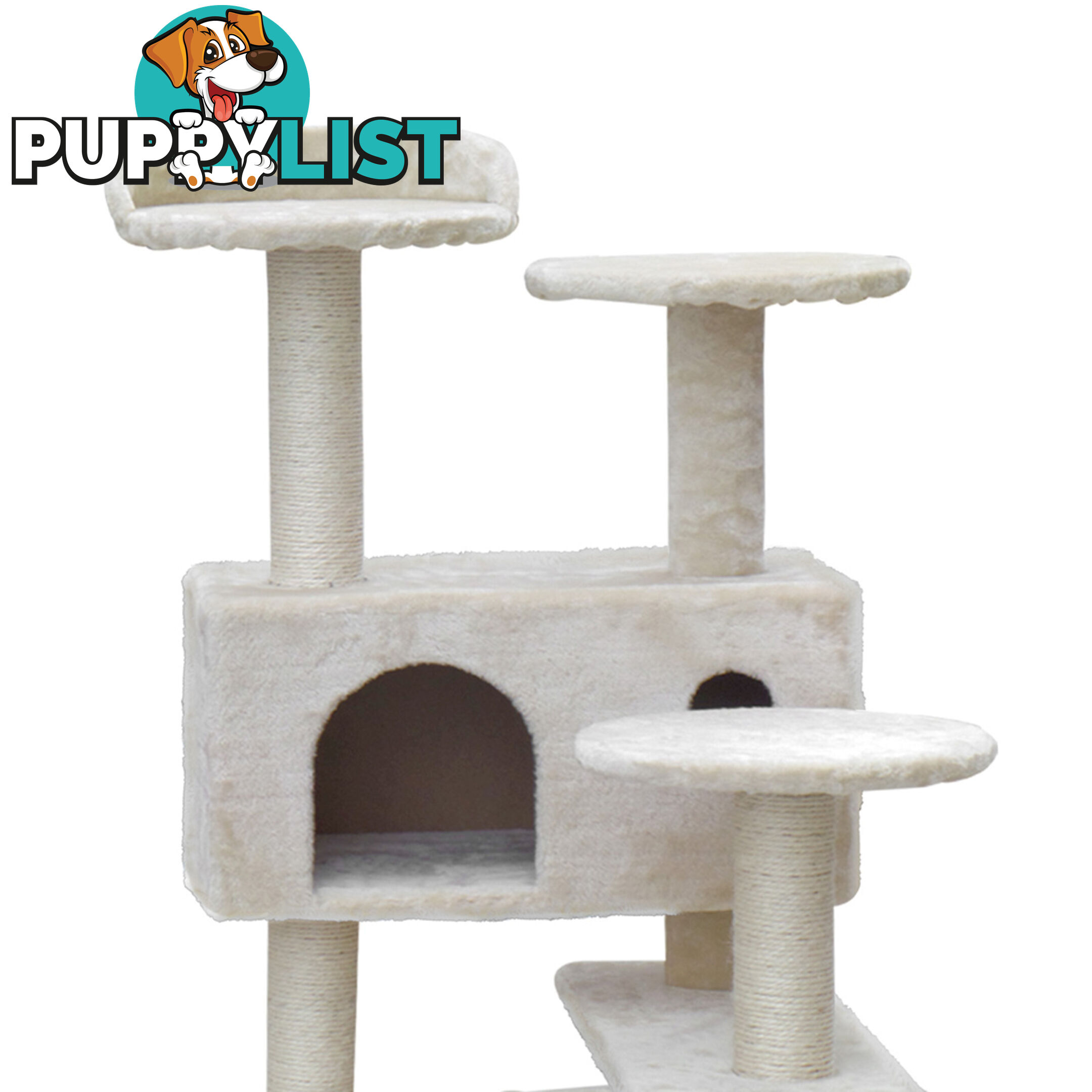 Cat Scratching Post  Tree House Condo 134cm Beige