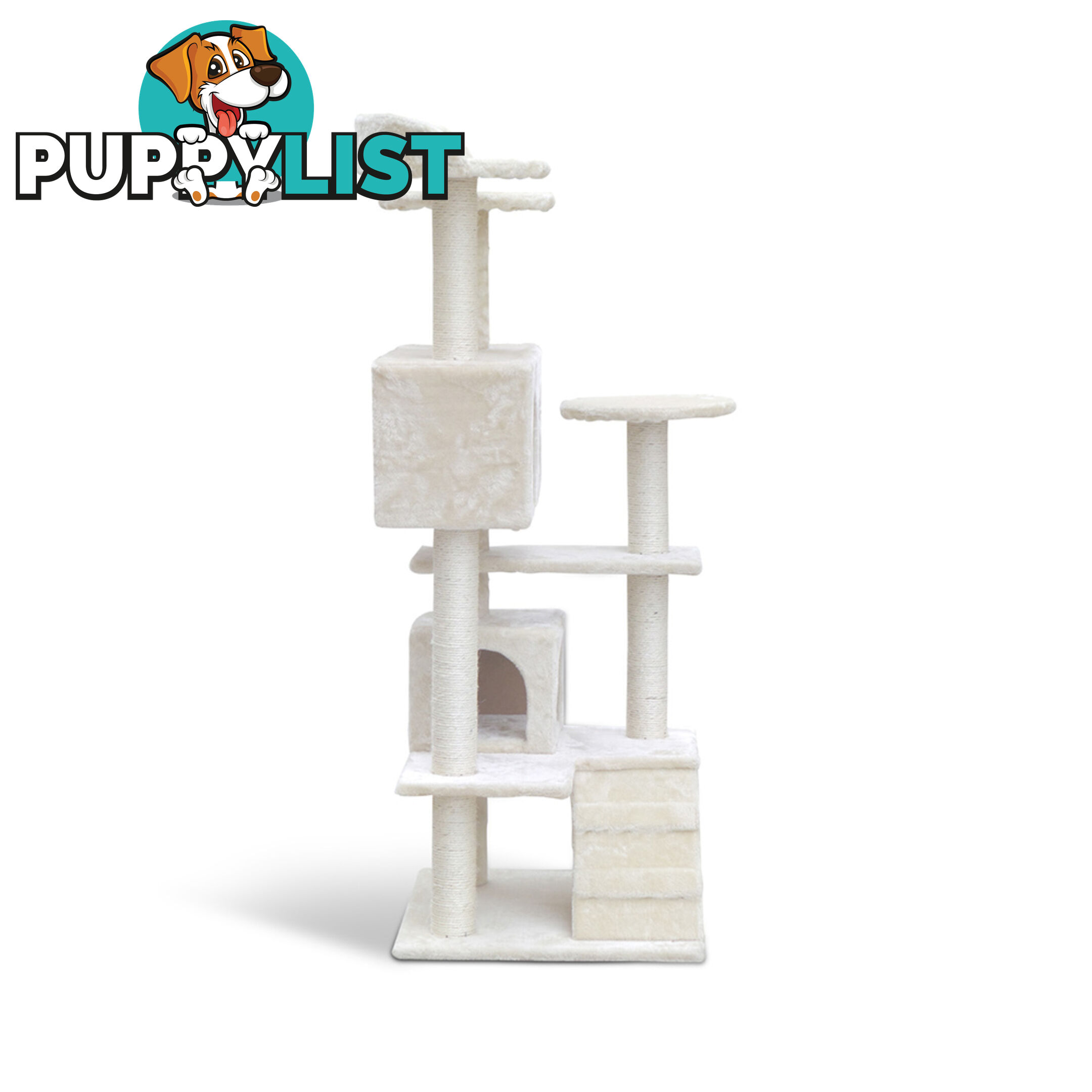 Cat Scratching Post  Tree House Condo 134cm Beige