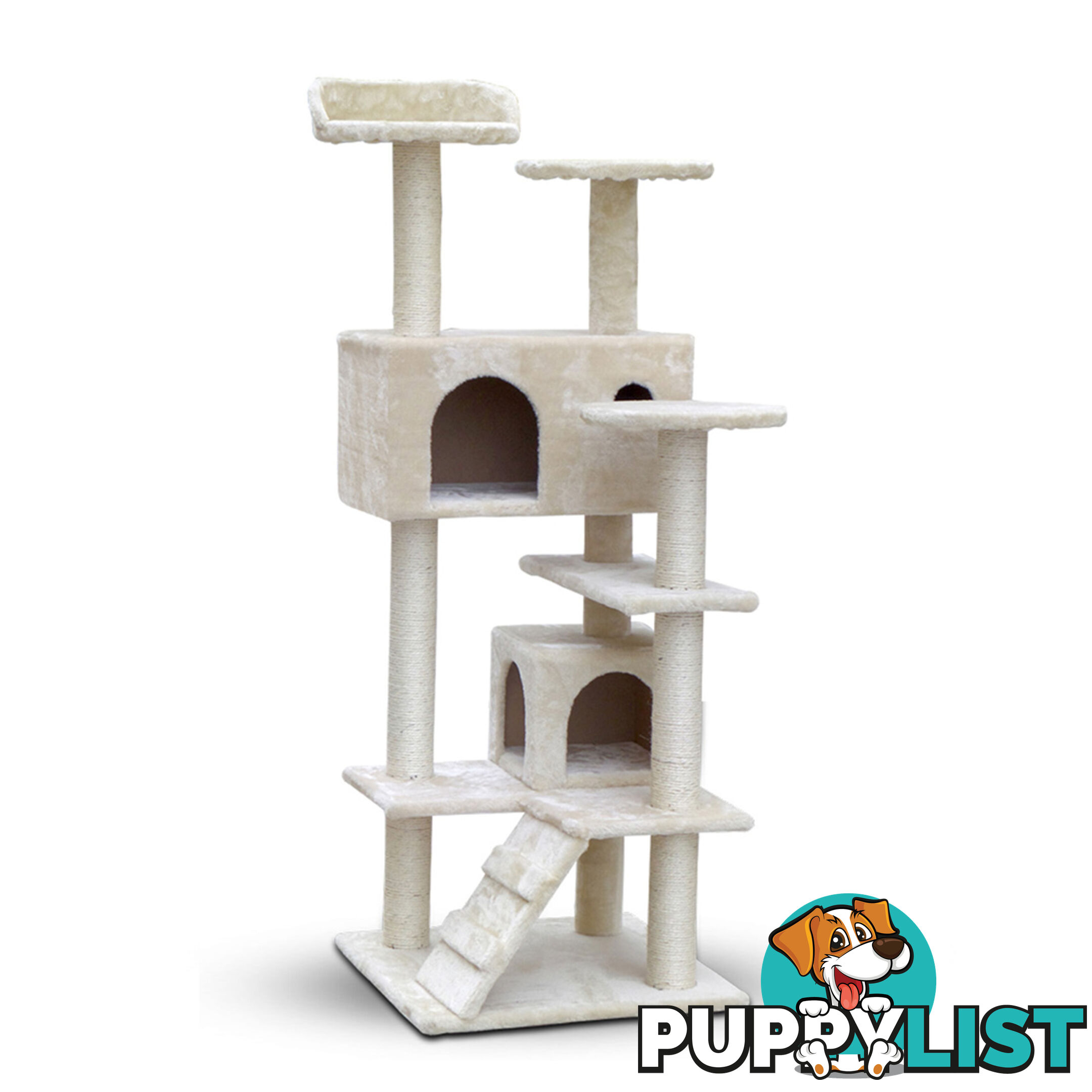 Cat Scratching Post  Tree House Condo 134cm Beige